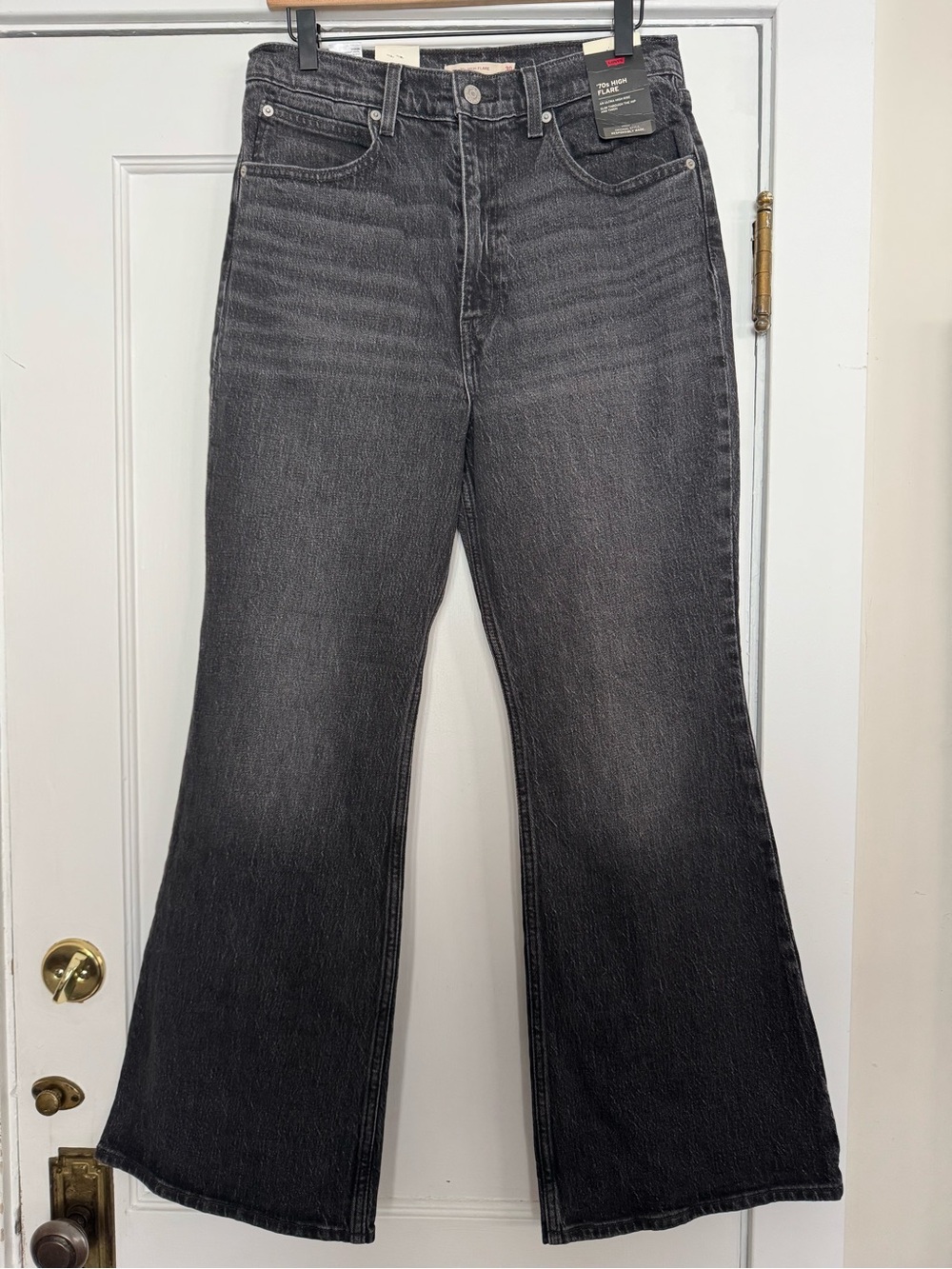 Levi's Women's Black Washed Flare Jeans